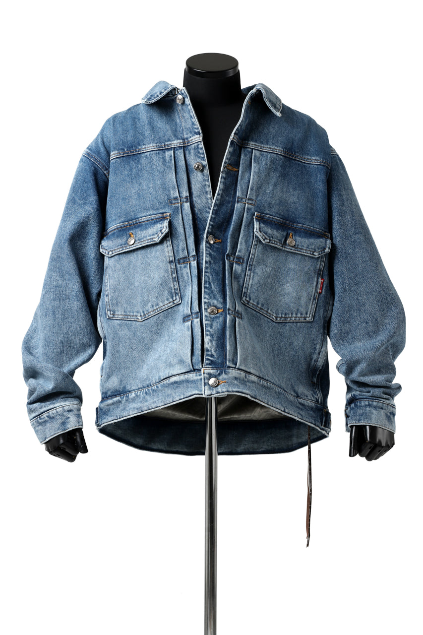 mastermind JAPAN TRUCKER JACKET / 2WAY STRETCH DENIM (INDIGO)の 