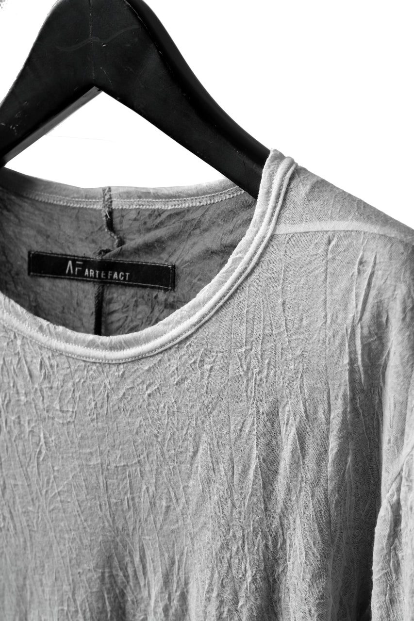 A.F ARTEFACT DOUBLE LAYERED LONG SLEEVE TOPS (IVORY×GREY)