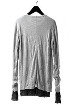 画像をギャラリービューアに読み込む, A.F ARTEFACT DOUBLE LAYERED LONG SLEEVE TOPS (IVORY×GREY)