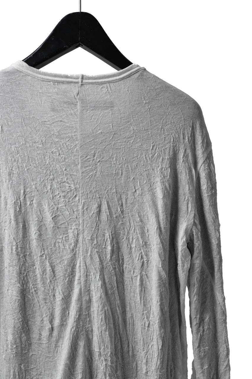 A.F ARTEFACT DOUBLE LAYERED LONG SLEEVE TOPS (IVORY×GREY)