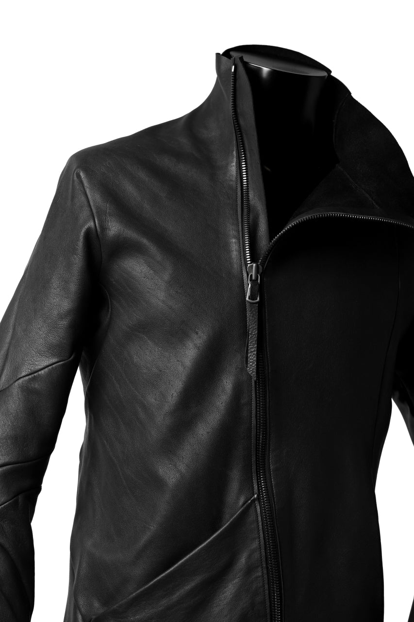 Load image into Gallery viewer, LEON EMANUEL BLANCK exclusive DISTORTION LEATHER JACKET / OILED SOFT HORSE (BLACK)