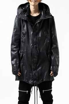 画像をギャラリービューアに読み込む, ISAMU KATAYAMA BACKLASH MODS COAT / GOAT LEATHER (GARMENT + SPRAY DYED BLACK)