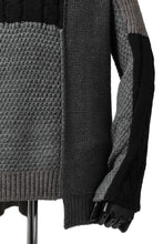 Load image into Gallery viewer, ISAMU KATAYAMA BACKLASH MOCK NECK PATCHWORK KNIT PULLOVER / ALPACA WOOL (GREY)