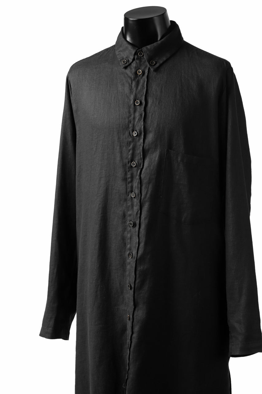Aleksandr Manamis Long Box Pleat Shirt (BLACK)