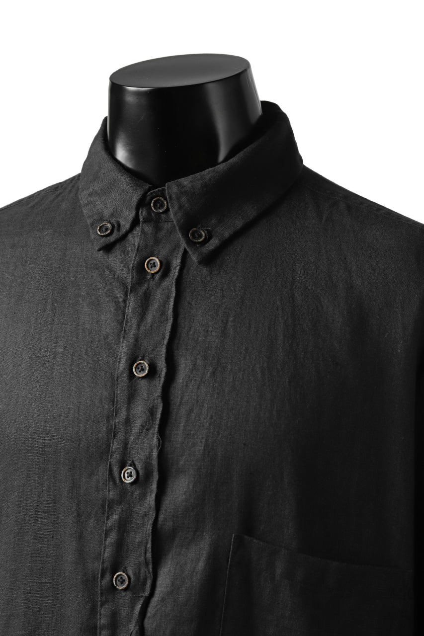 Aleksandr Manamis Long Box Pleat Shirt (BLACK)の商品ページ 