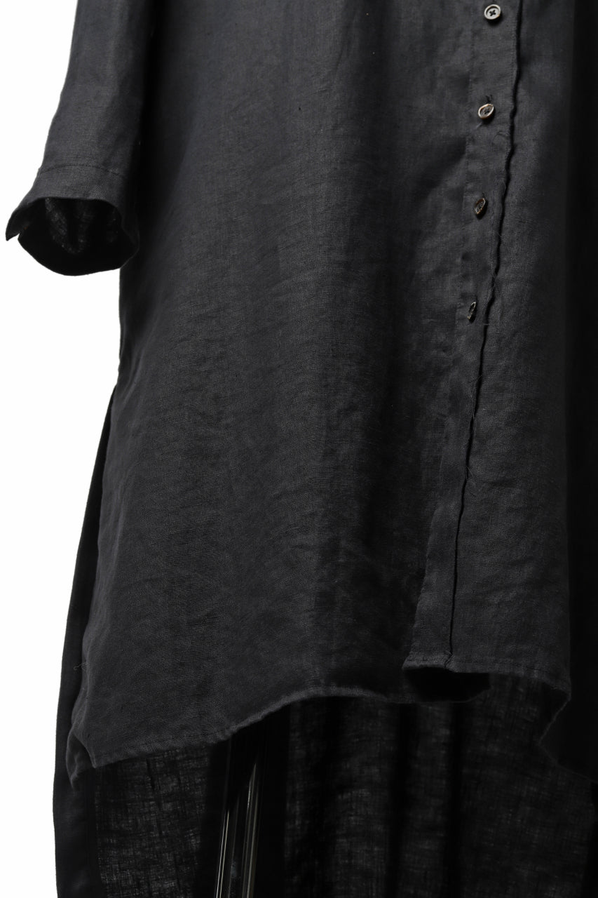 画像をギャラリービューアに読み込む, Aleksandr Manamis Long Box Pleat Shirt (BLACK)