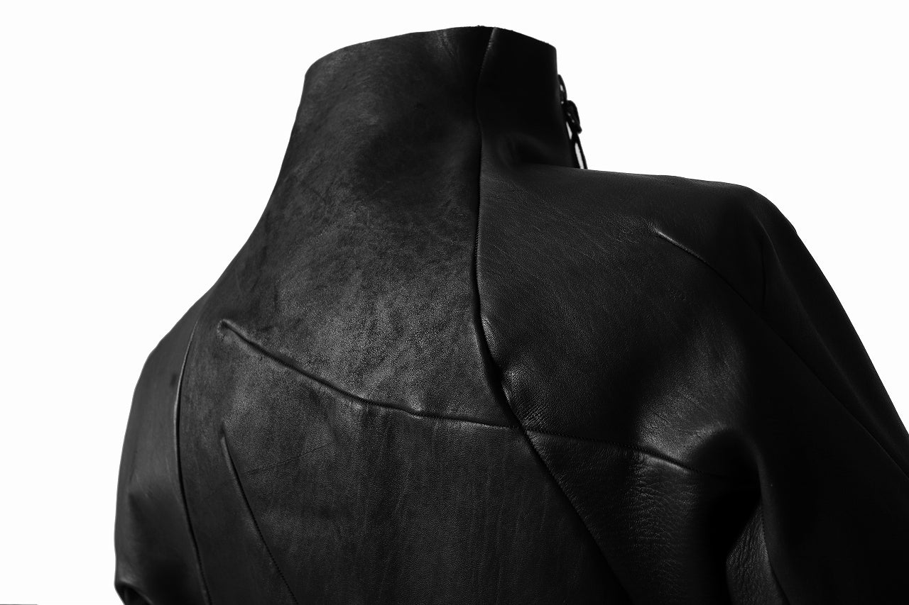LEON EMANUEL BLANCK exclusive DISTORTION LEATHER JACKET / GERMAN SOFT HORSE (BLACK)