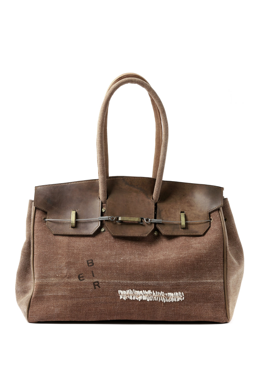 ierib exclusive bark bag #40 / Cordovan+Vintage JP-Fabric (BROWN)