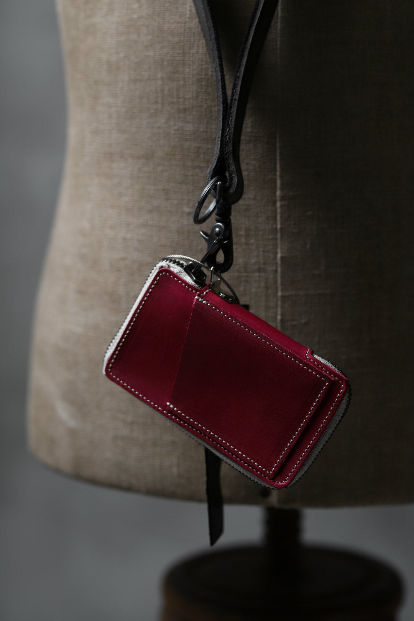 画像をギャラリービューアに読み込む, Portaille &quot;Limited Made&quot; ZIP KEY CASE / Elbamatt by TEMPESTI (RED)