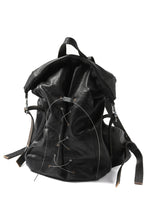 Load image into Gallery viewer, ierib roll top ruck sack / Oiled Horse Leather (BLACK)
