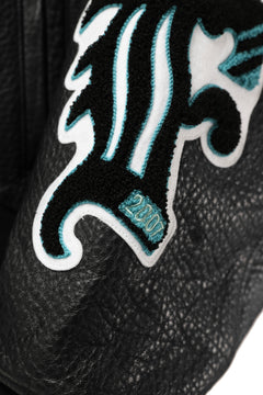 Load image into Gallery viewer, FACETASM &quot;F&quot; STADIUM JACKET (BLACK)