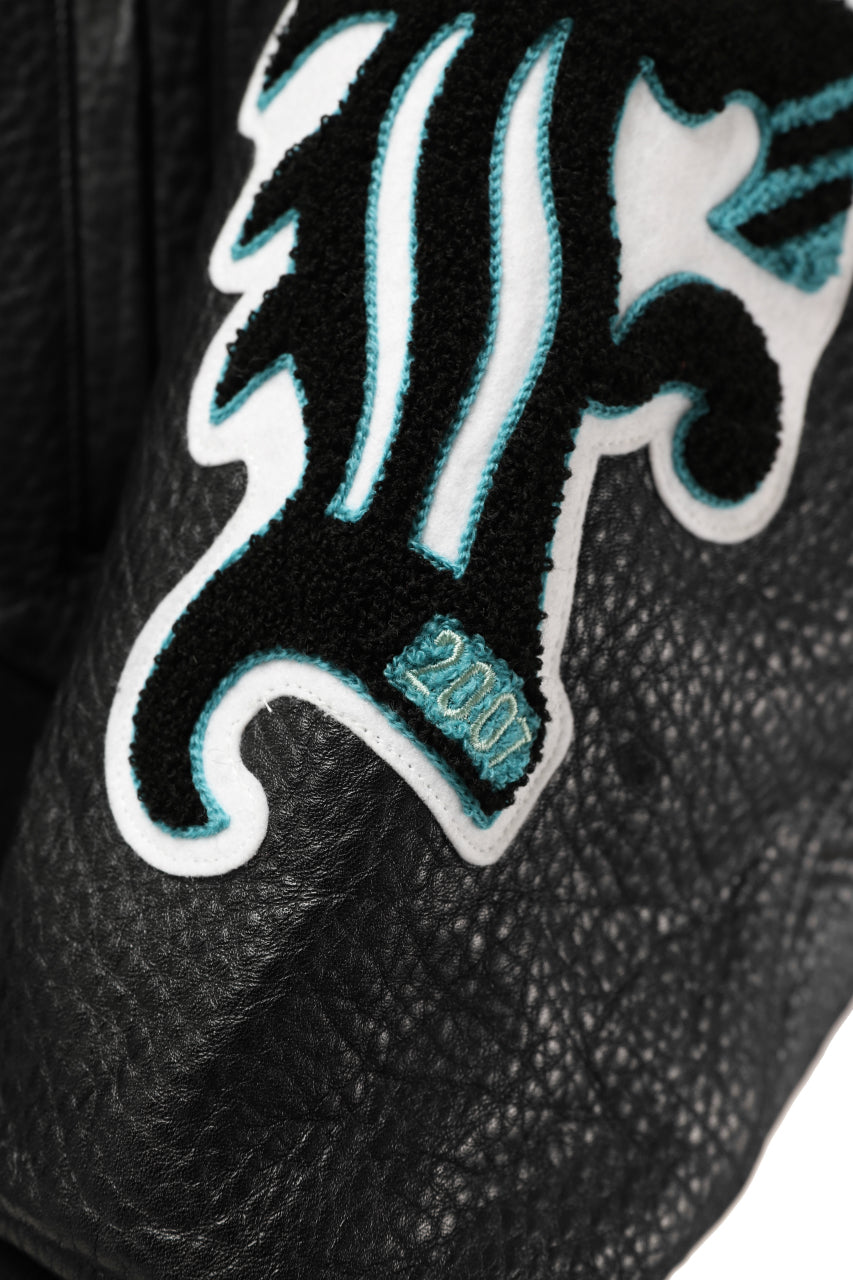 Load image into Gallery viewer, FACETASM &quot;F&quot; STADIUM JACKET (BLACK)