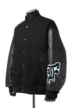 Load image into Gallery viewer, FACETASM &quot;F&quot; STADIUM JACKET (BLACK)