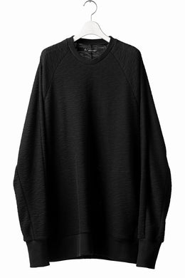 A.F ARTEFACT BOMBER PULLOVER TOPS / SLAB KNIT JERSEY (BLACK)
