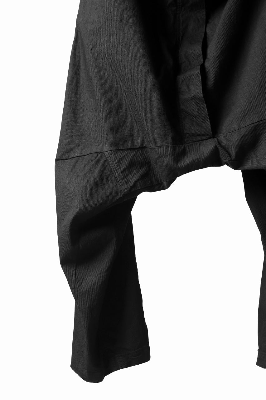 Load image into Gallery viewer, RUNDHOLZ DIP DROPCROTCH TAPERED PANTS / DYED COTTON TWILL (BLACK)