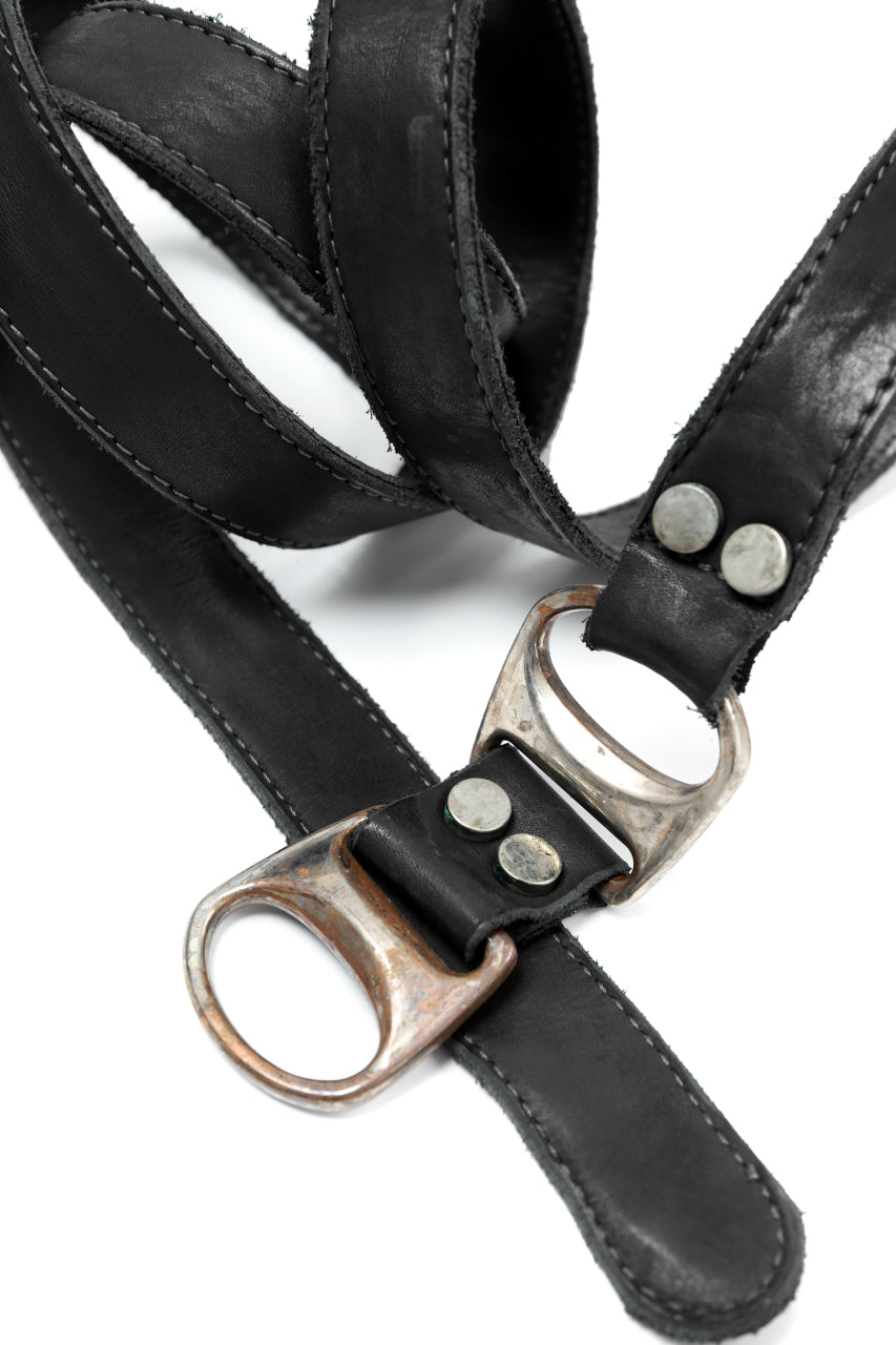 incarnation CALF LEATHER BELT D-RING #3 (BLACK)