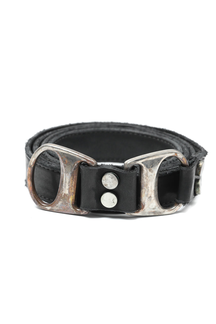 incarnation CALF LEATHER BELT D-RING #3 (BLACK)