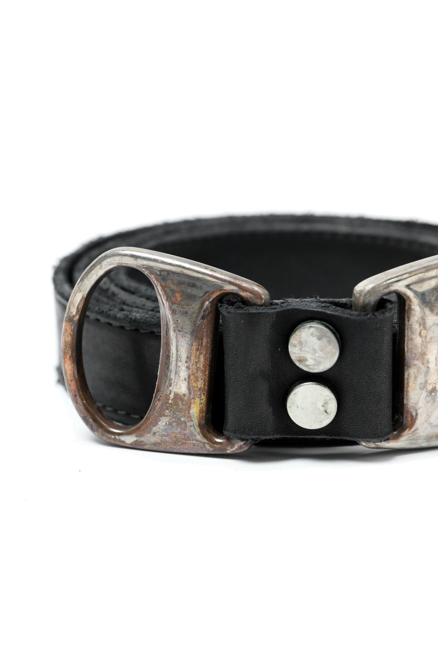 incarnation CALF LEATHER BELT D-RING #3 (BLACK)