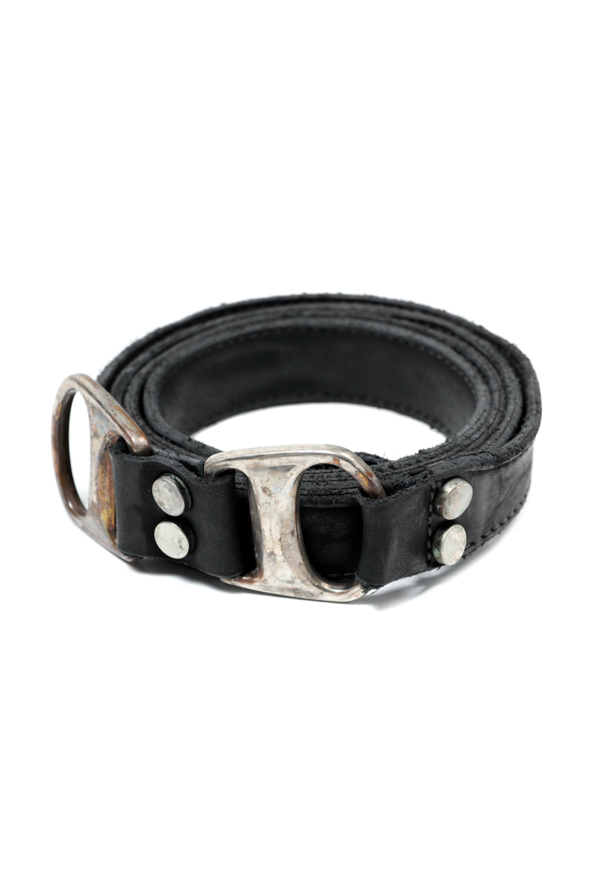 incarnation CALF LEATHER BELT D-RING #3 (BLACK)