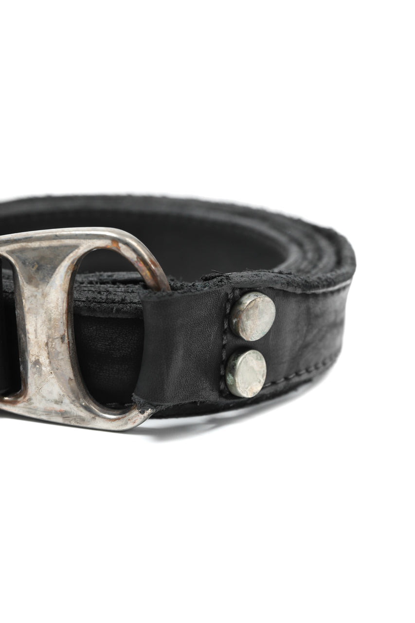 incarnation CALF LEATHER BELT D-RING #3 (BLACK)