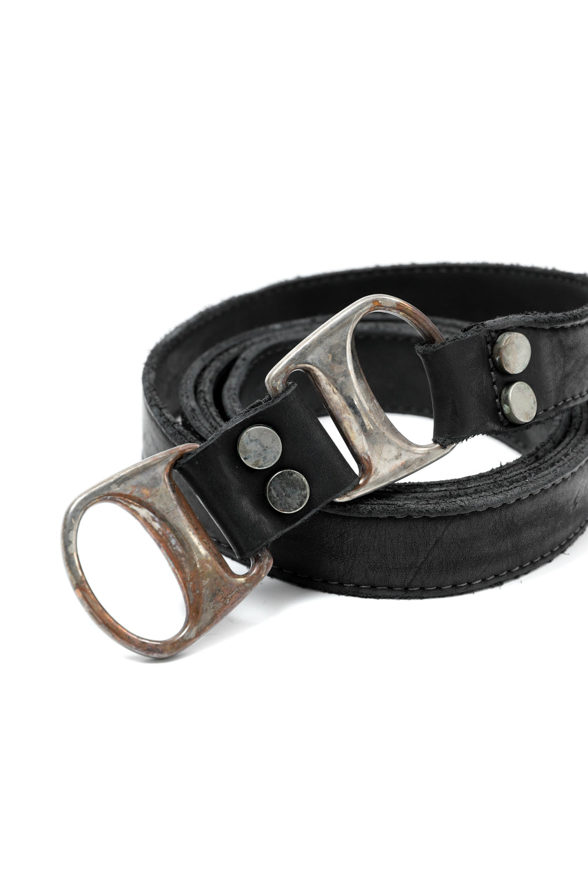 incarnation CALF LEATHER BELT D-RING #3 (BLACK)