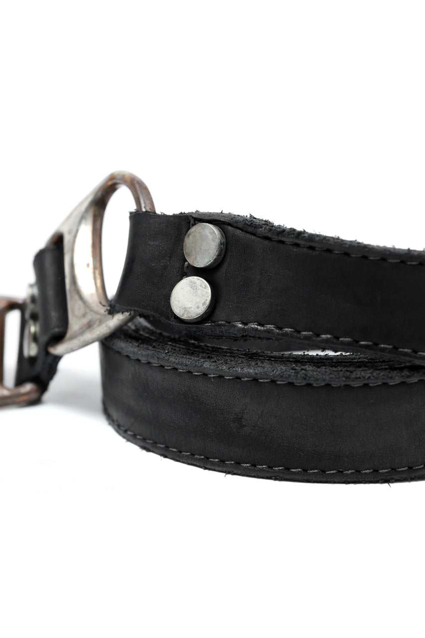 incarnation CALF LEATHER BELT D-RING #3 (BLACK)