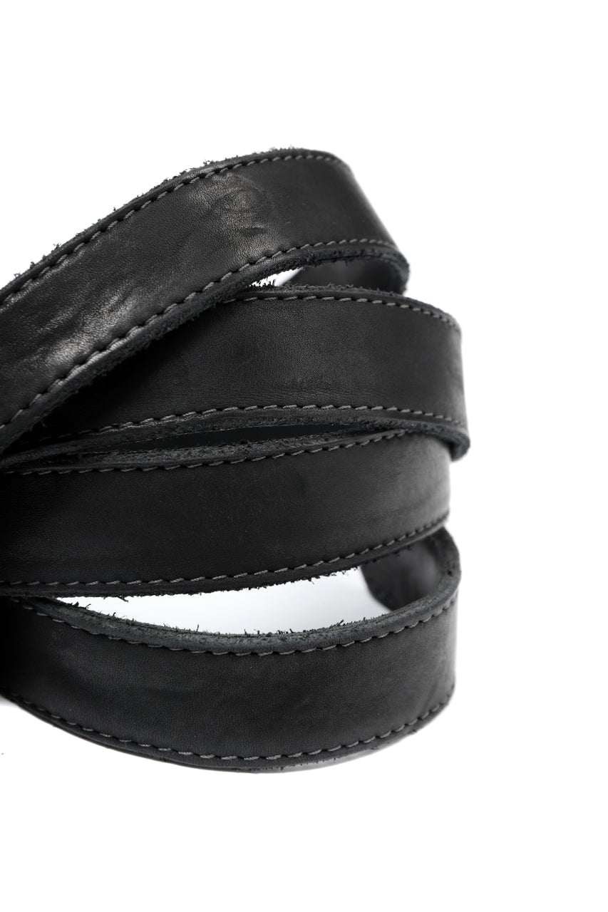 incarnation CALF LEATHER BELT D-RING #3 (BLACK)