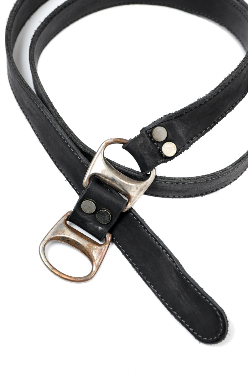 incarnation CALF LEATHER BELT D-RING #3 (BLACK)