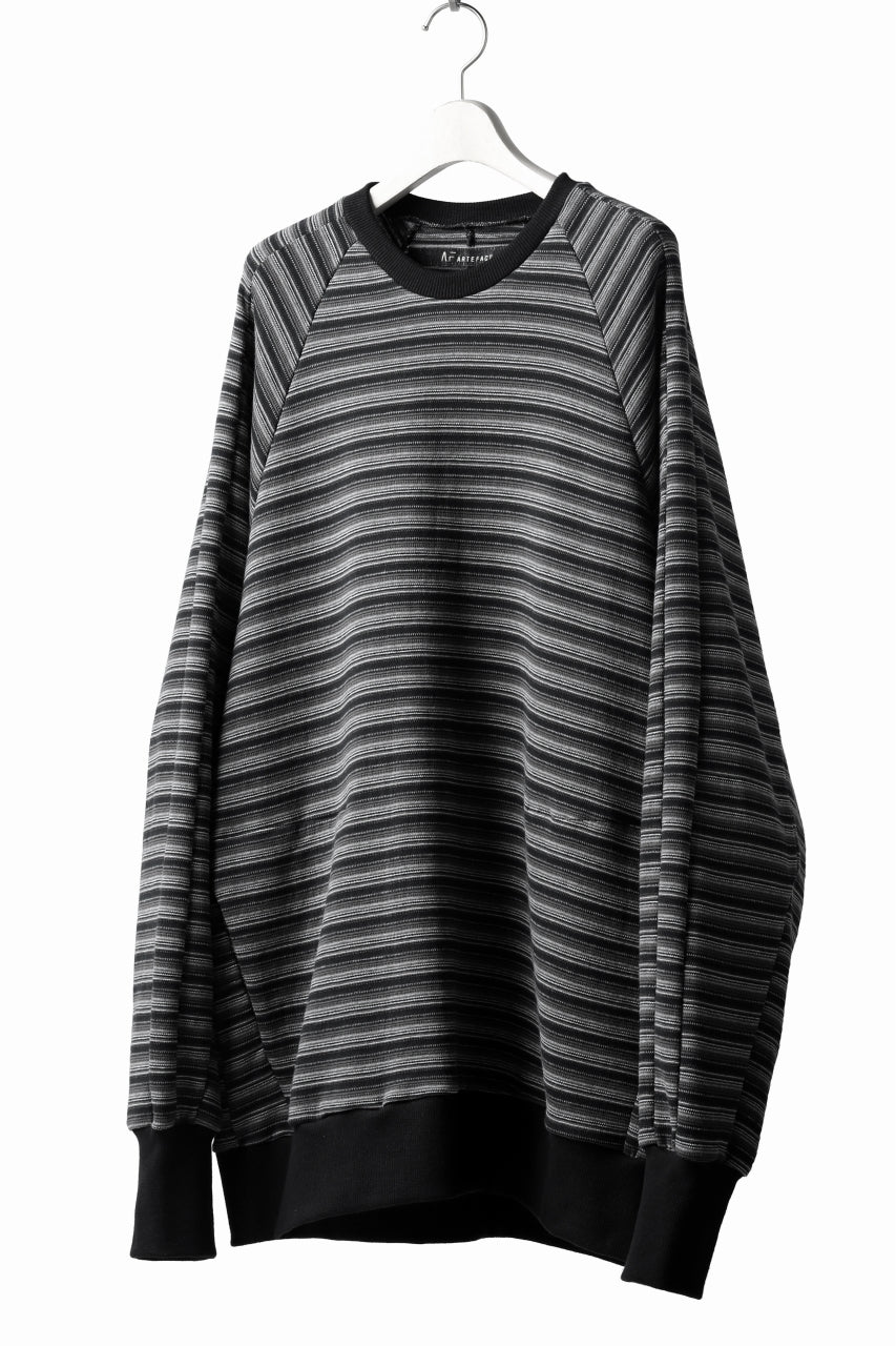 A.F ARTEFACT BOMBER PULLOVER TOPS / MULTI INLAY KNIT (BLACK)