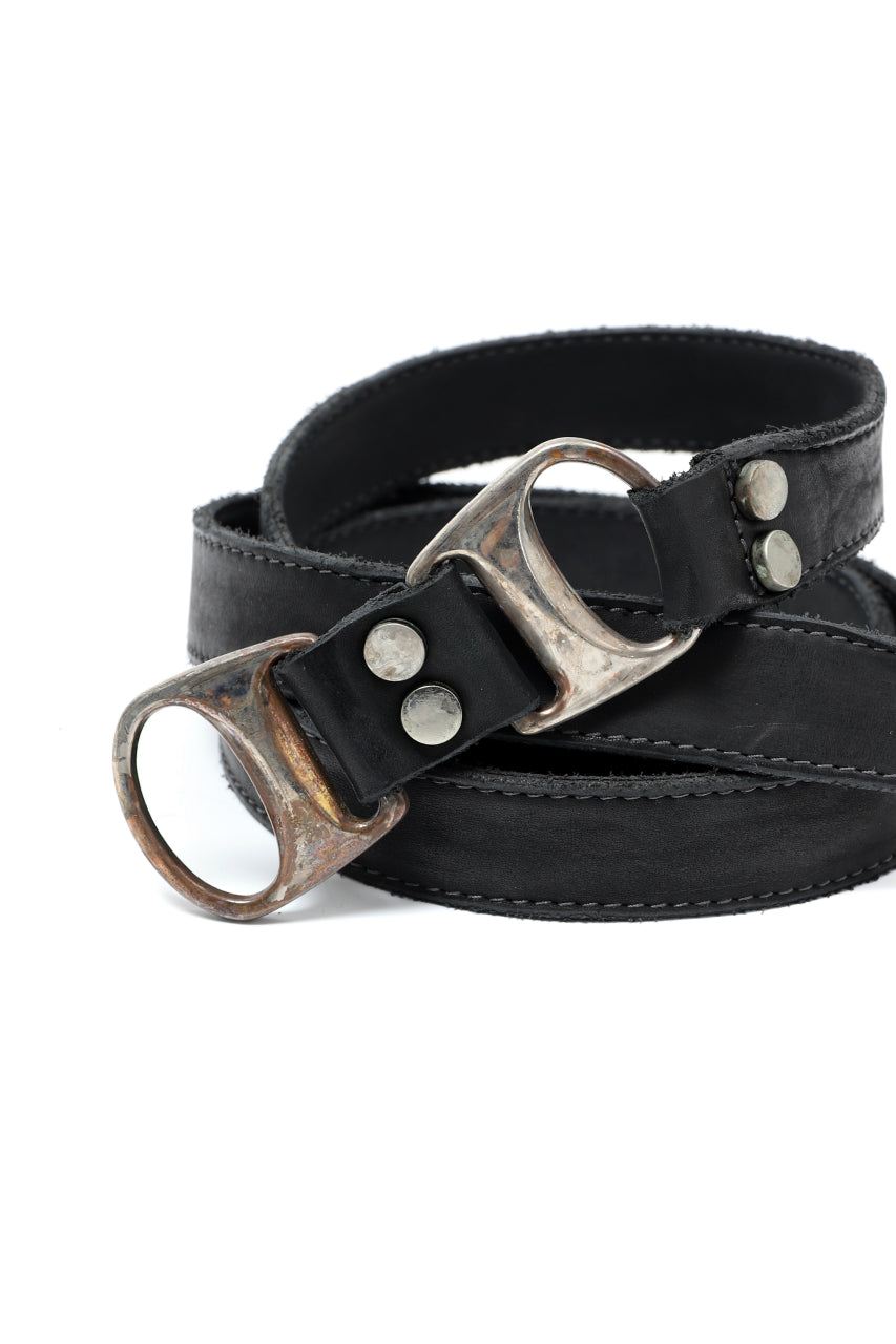 incarnation CALF LEATHER BELT D-RING #3 (BLACK)