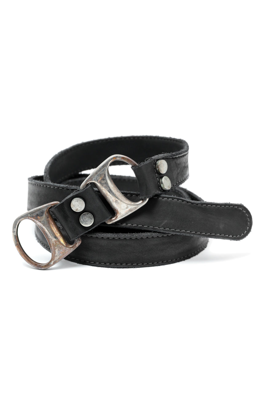 incarnation CALF LEATHER BELT D-RING #3 (BLACK)