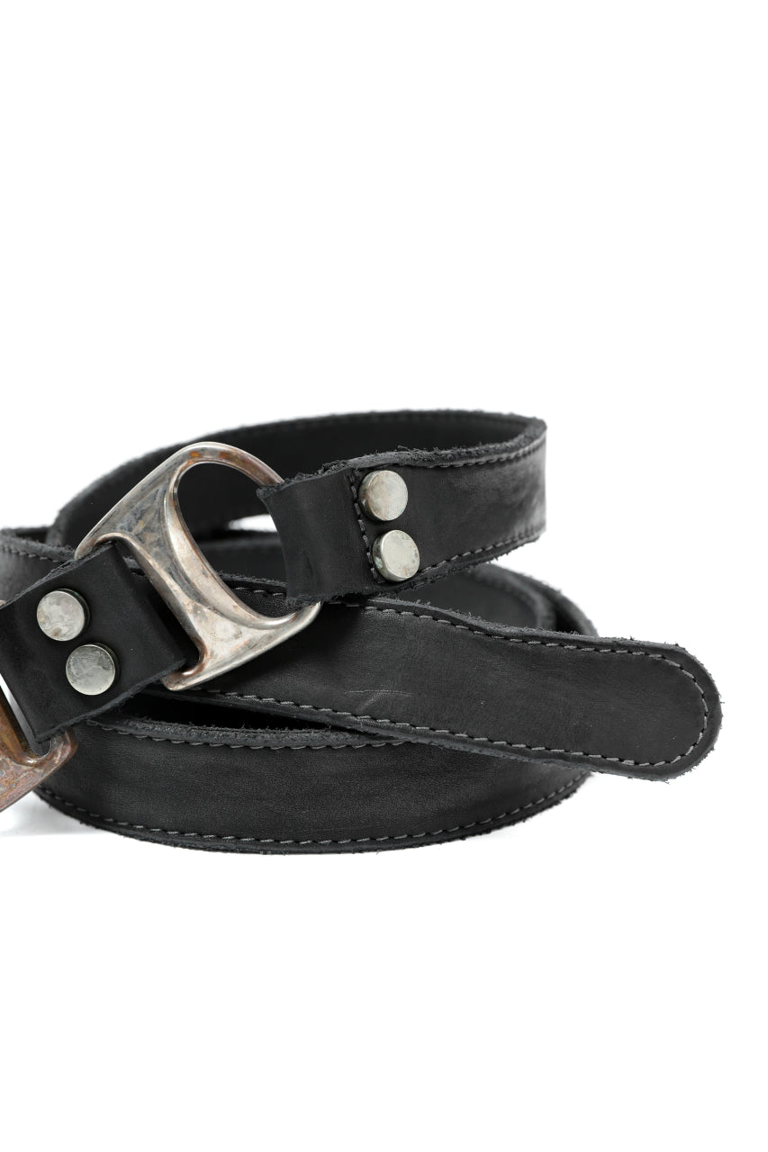 incarnation CALF LEATHER BELT D-RING #3 (BLACK)