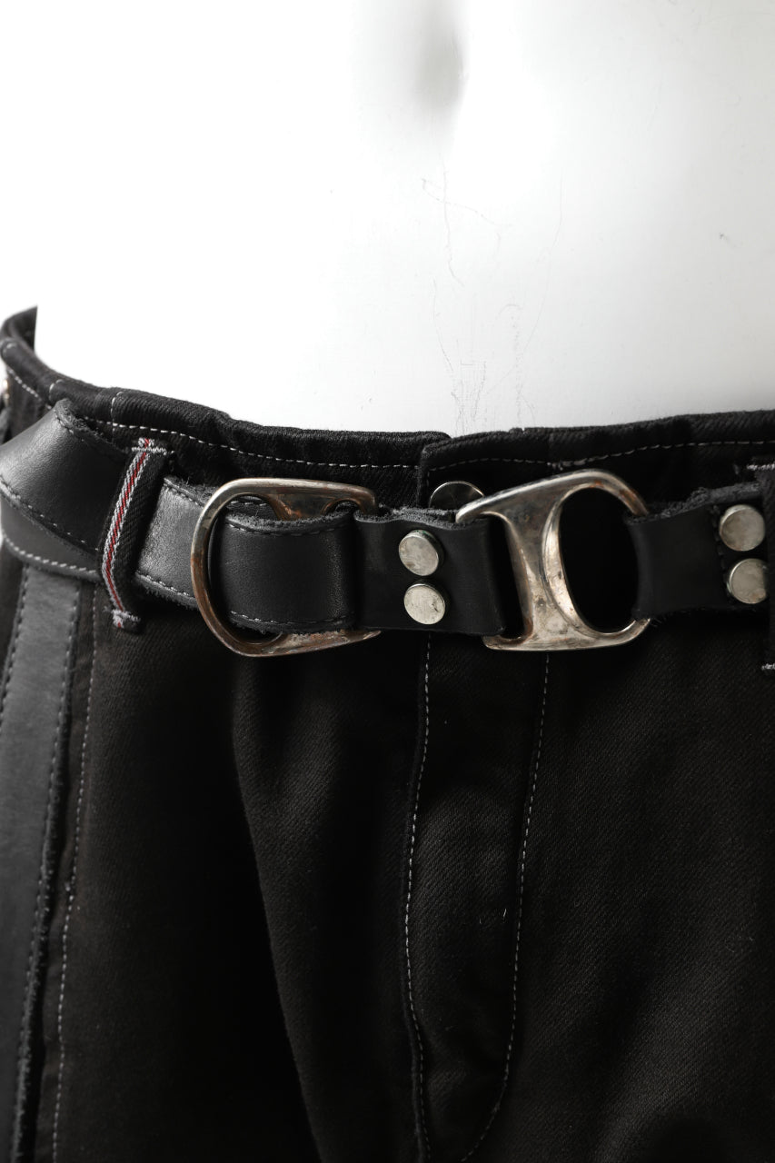 incarnation CALF LEATHER BELT D-RING #3 (BLACK)