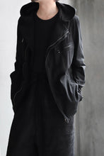 画像をギャラリービューアに読み込む, forme d&#39;expression Hooded Biker Jacket (Black)