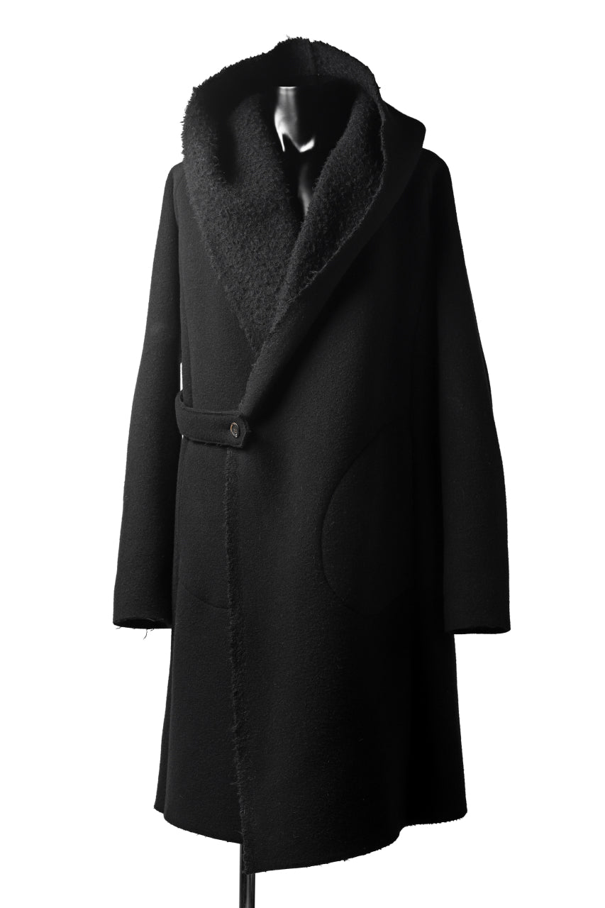 forme d'expression exclusive Hooded Robe Coat (Black)