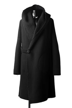 画像をギャラリービューアに読み込む, forme d&#39;expression exclusive Hooded Robe Coat (Black)