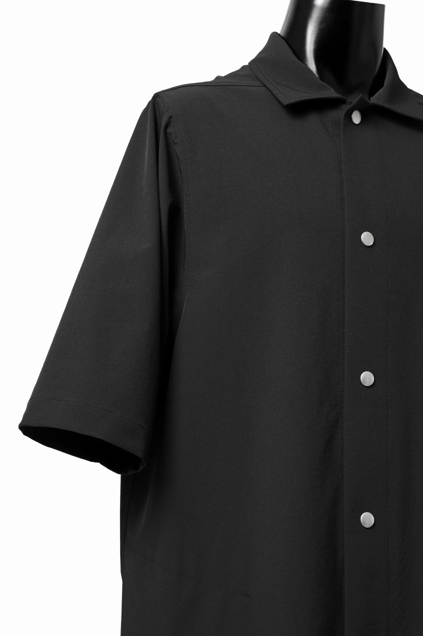 A.F ARTEFACT HALF SLEEVE BD SHIRT / STRETCH NYLON (BLACK)