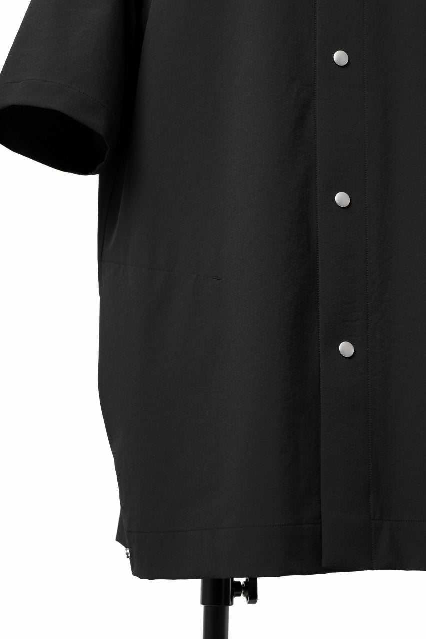 A.F ARTEFACT HALF SLEEVE BD SHIRT / STRETCH NYLON (BLACK)