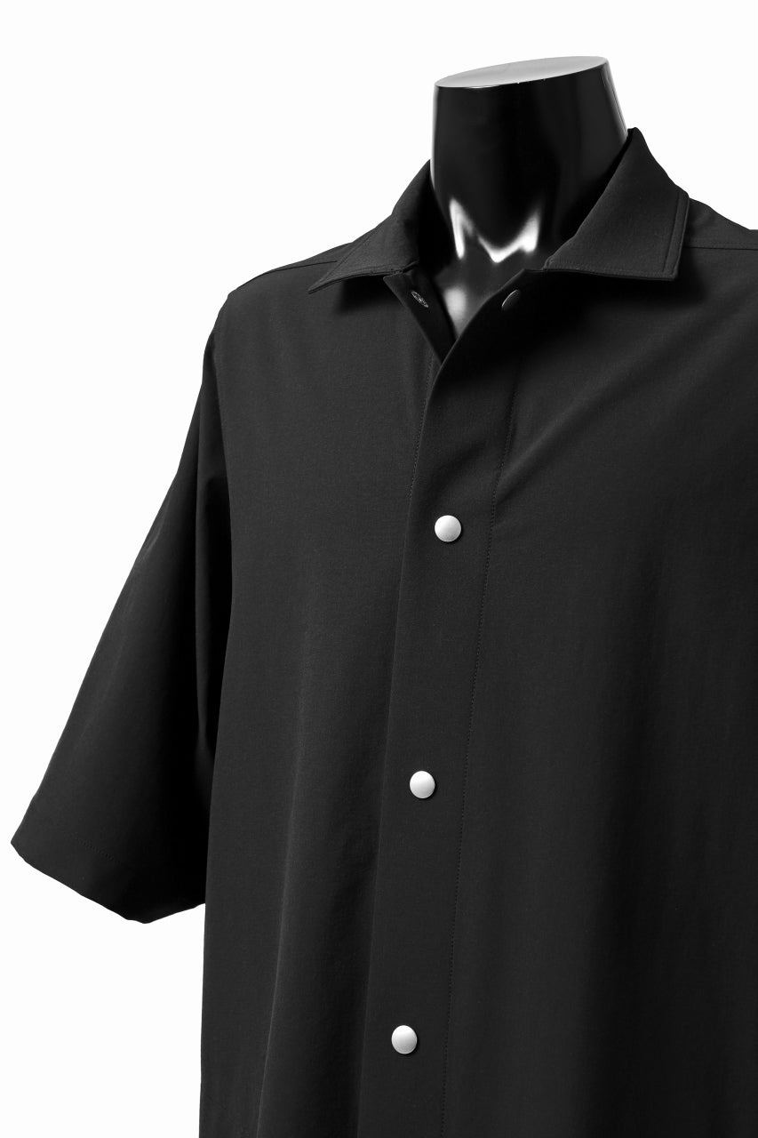 A.F ARTEFACT HALF SLEEVE BD SHIRT / STRETCH NYLON (BLACK)