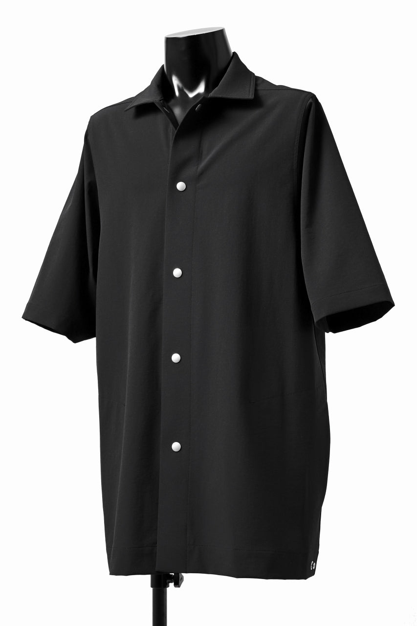 A.F ARTEFACT HALF SLEEVE BD SHIRT / STRETCH NYLON (BLACK)