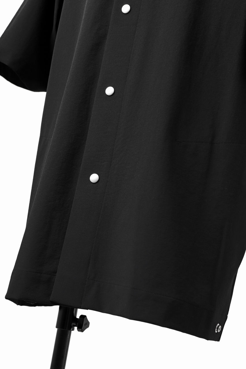 A.F ARTEFACT HALF SLEEVE BD SHIRT / STRETCH NYLON (BLACK)