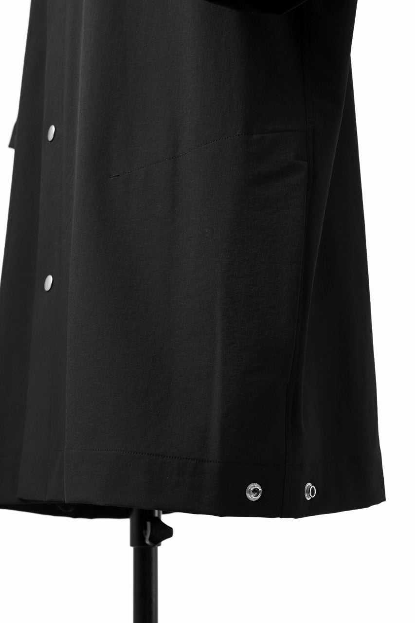 A.F ARTEFACT HALF SLEEVE BD SHIRT / STRETCH NYLON (BLACK)