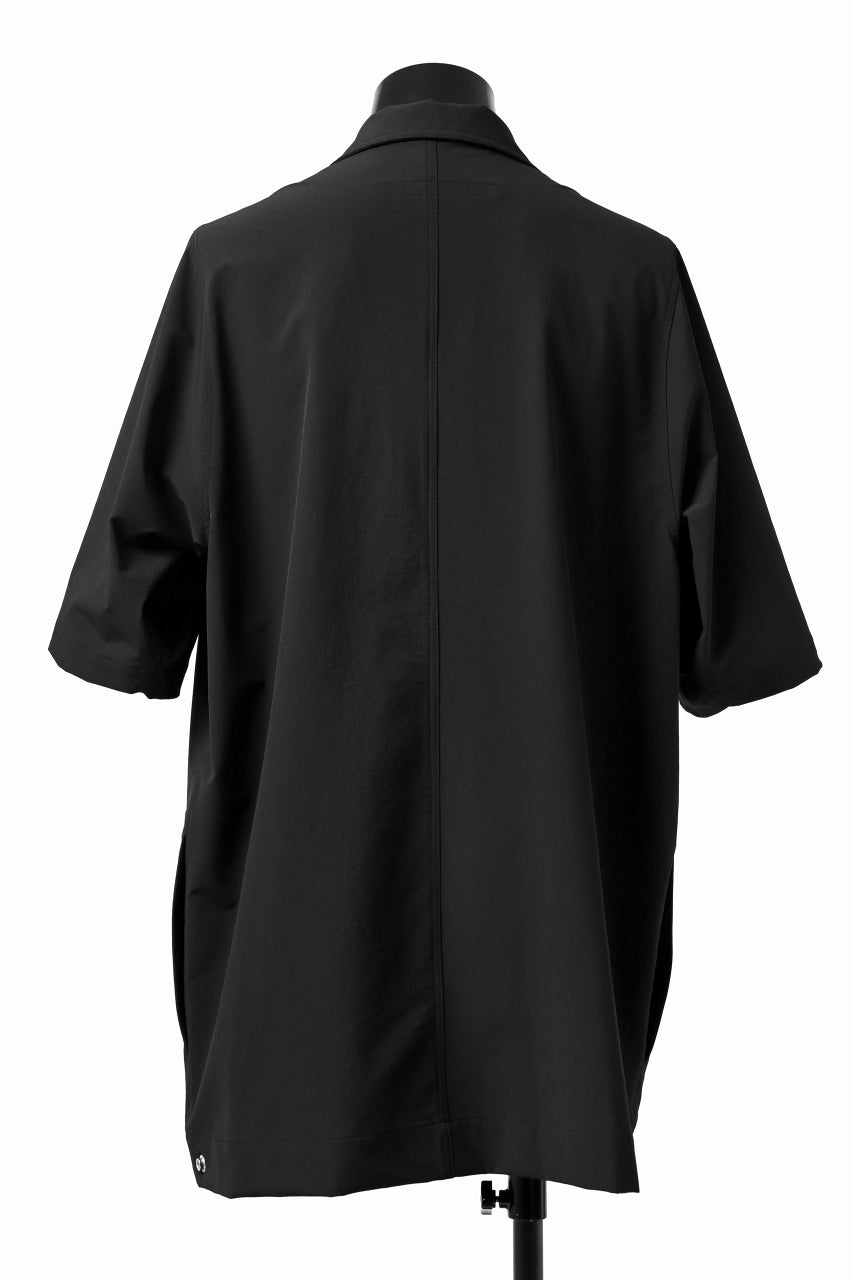 A.F ARTEFACT HALF SLEEVE BD SHIRT / STRETCH NYLON (BLACK)