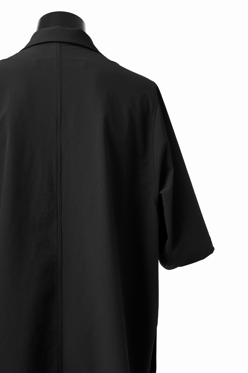 A.F ARTEFACT HALF SLEEVE BD SHIRT / STRETCH NYLON (BLACK)