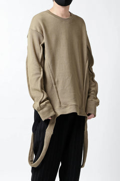 Load image into Gallery viewer, A.F ARTEFACT &quot;möbius&quot; IRREGULAR HEM KNIT PULLOVER (BEIGE)