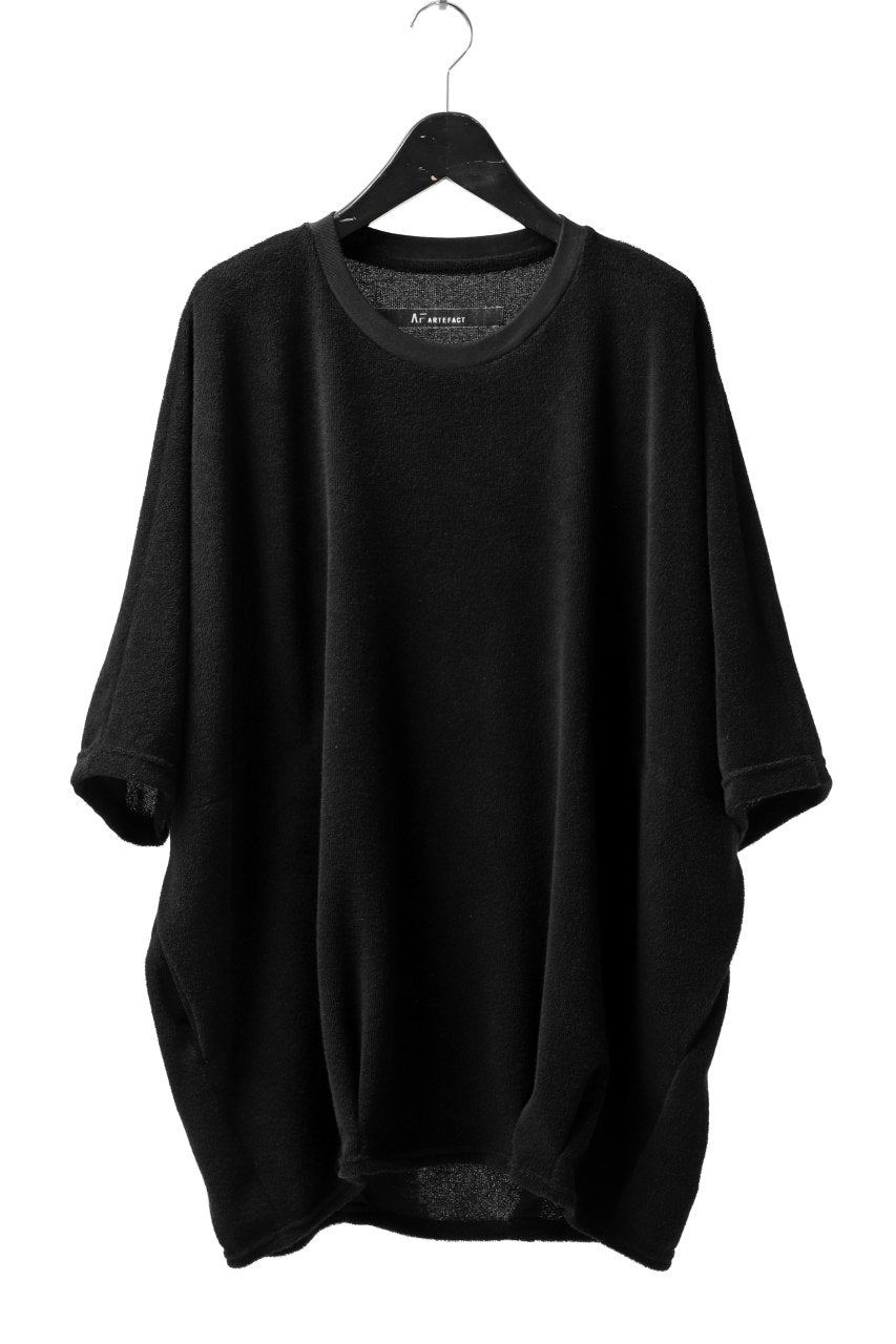 A.F ARTEFACT x LOOM exclusive "dolman" LOOSEY TOPS / IZMIR PILE JERSEY (BLACK)