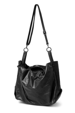 画像をギャラリービューアに読み込む, discord Yohji Yamamoto TULIPS HAND BAG / GARMENT COW LEATHER (BLACK)