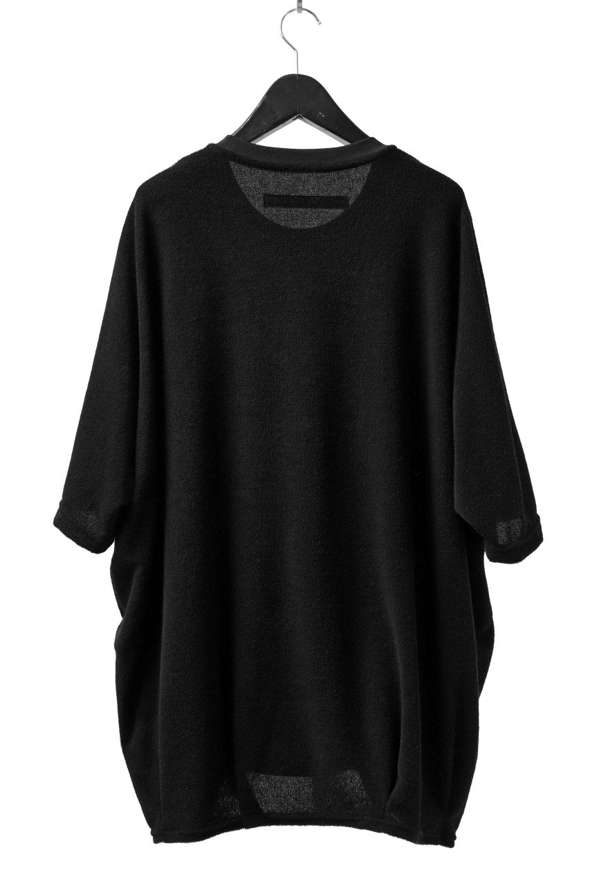 A.F ARTEFACT x LOOM exclusive "dolman" LOOSEY TOPS / IZMIR PILE JERSEY (BLACK)