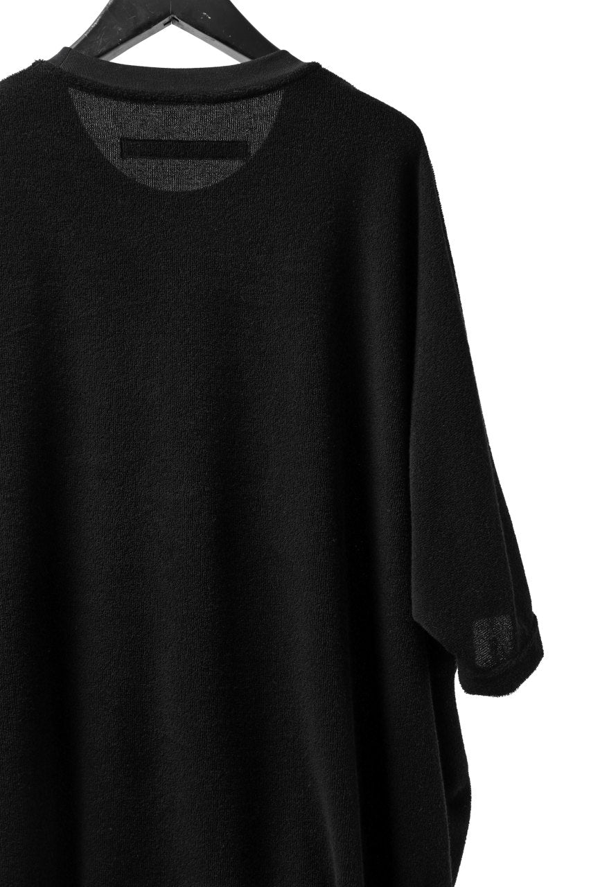 A.F ARTEFACT x LOOM exclusive "dolman" LOOSEY TOPS / IZMIR PILE JERSEY (BLACK)