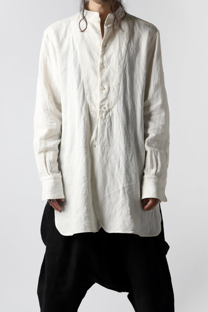 画像をギャラリービューアに読み込む, sus-sous shirt dress / L100 1/25 linen cloth (WHITE)